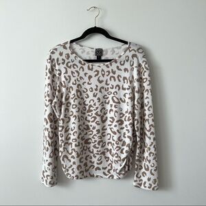 Clara sun woo leopard printed ruched side‎ top
